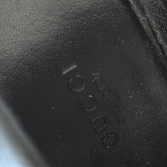 Gucci GG Gold Studded Interlocking Logo Low Block Heel Pump Sz 40.5 - Picture 11 of 13